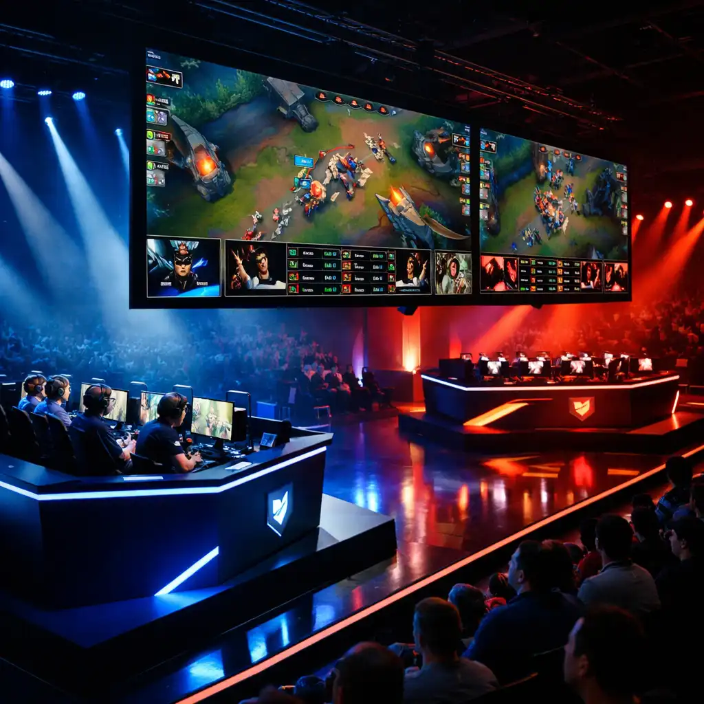 E-sport verseny színpad